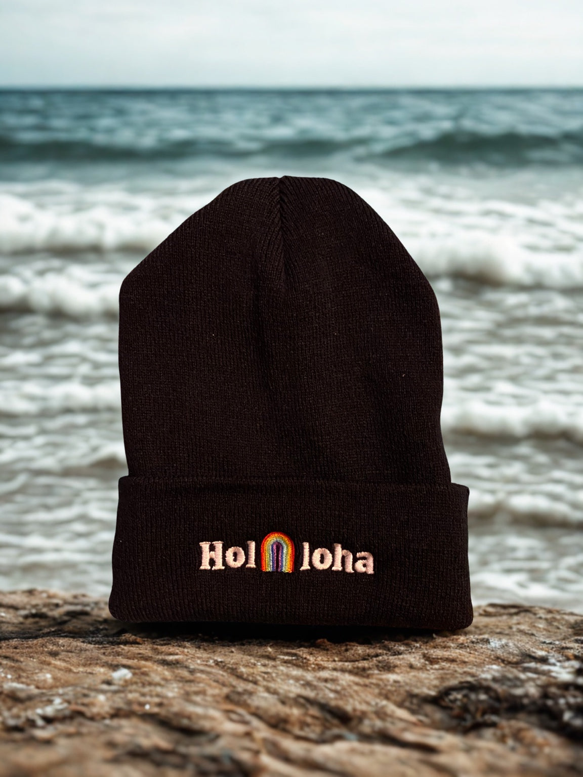 Hola Aloha Rainbow Beanie