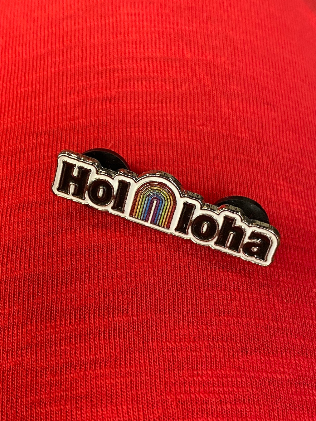 Hola Aloha Rainbow Pin