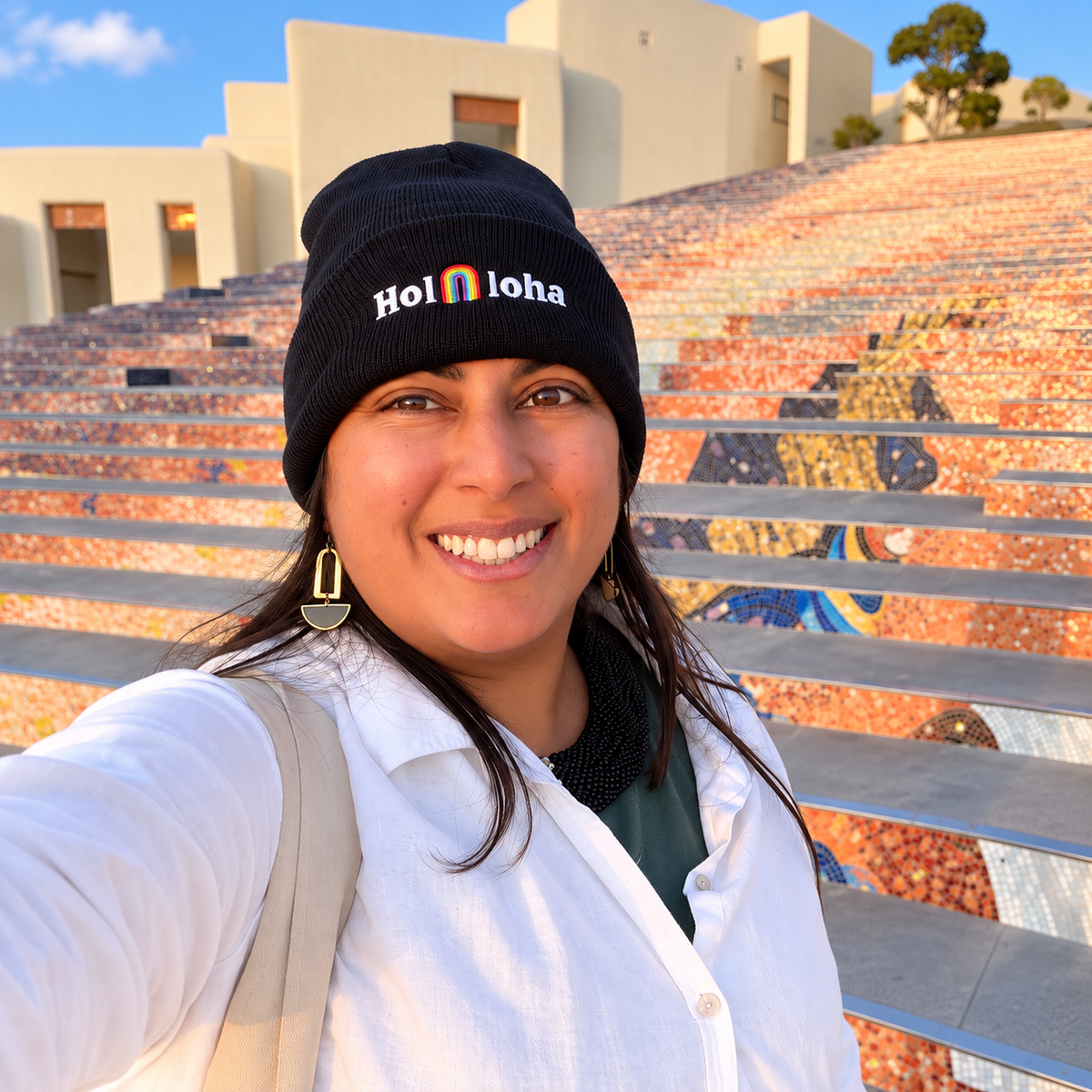 Hola Aloha Rainbow Beanie